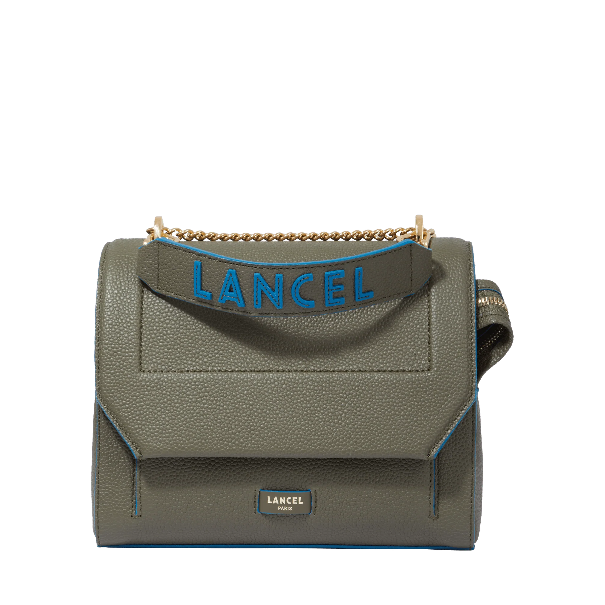Sac rabat M Ninon de Lancel-Kaki fonce/Cobalt