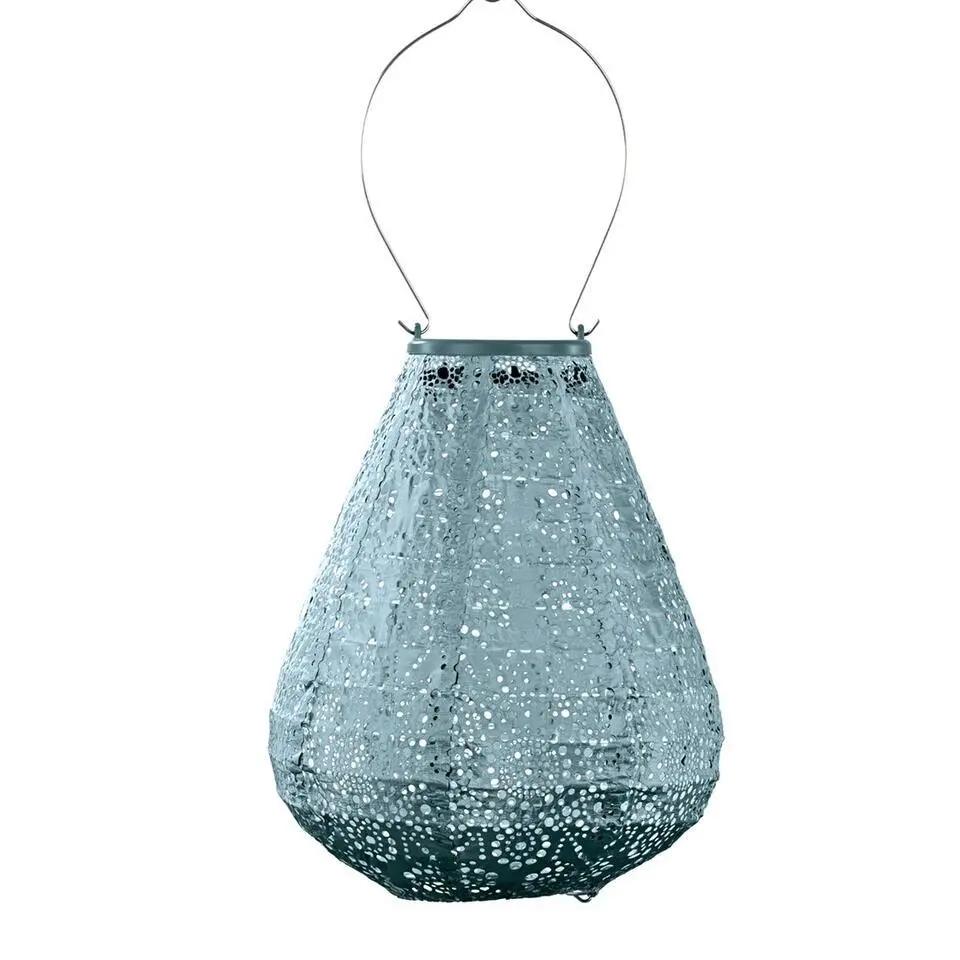 LUMIZ Solar Lampion Fiore Tulip - 20 cm - Grijs Blauw