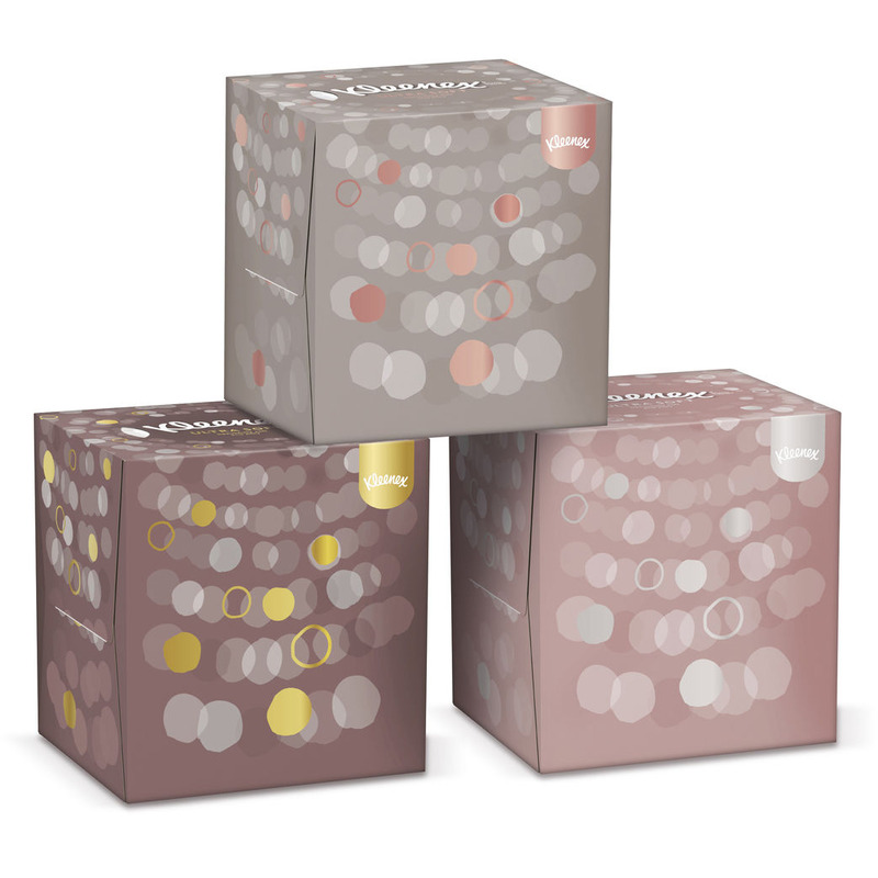 Kleenex Kosmetiktücher Ultra Soft Cube, weiss, 3 Pack à 50 Stück