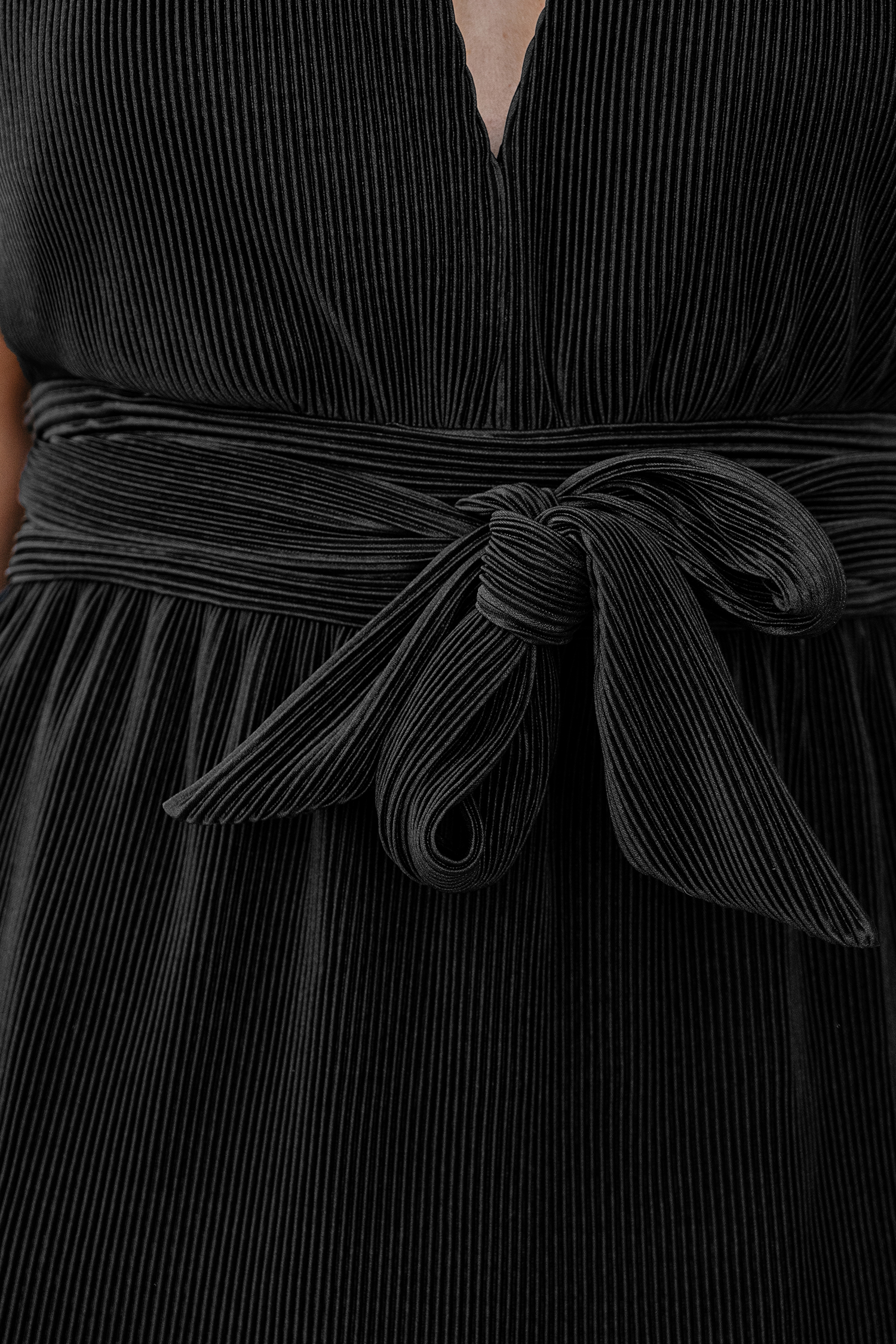 Robe mini à volants en velours côtelé