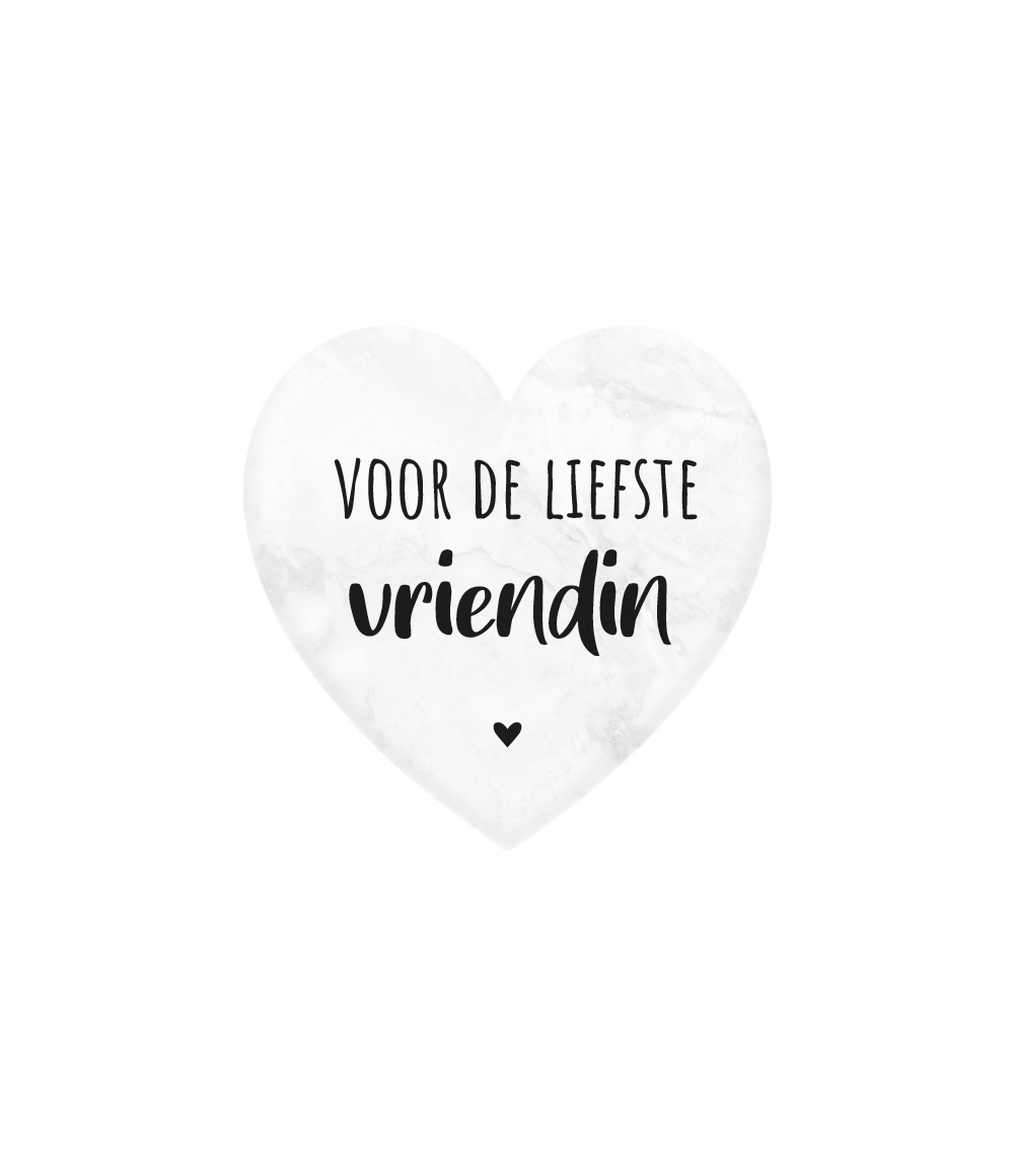 Liefste Vriendin Marmer Hartje 5cm