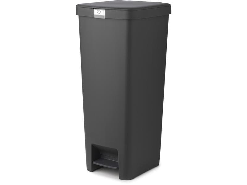 Brabantia Abfalleimer StepUp 40 l, Dunkelgrau Treteimer