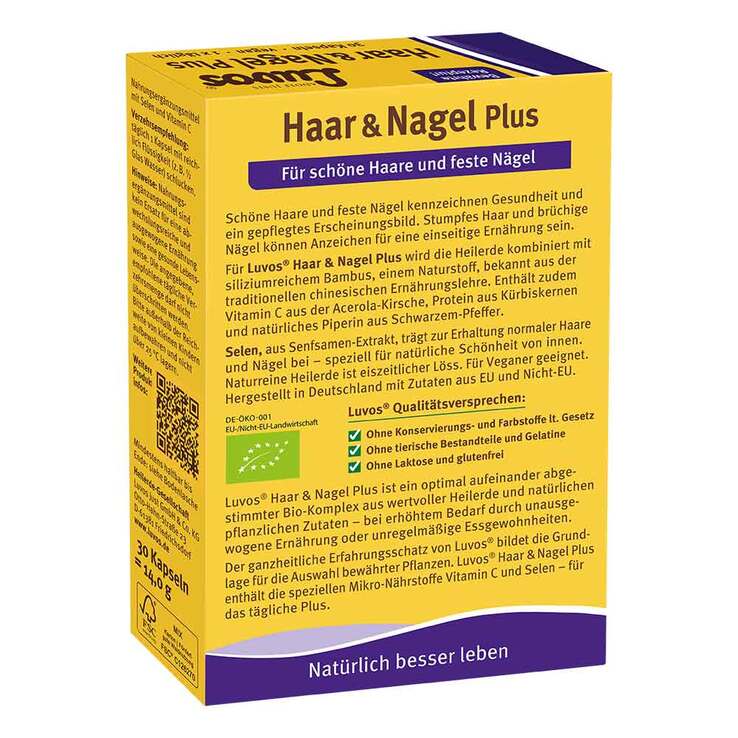 Luvos Heilerde Bio Haar & Nagel Plus Kapseln, 30 St