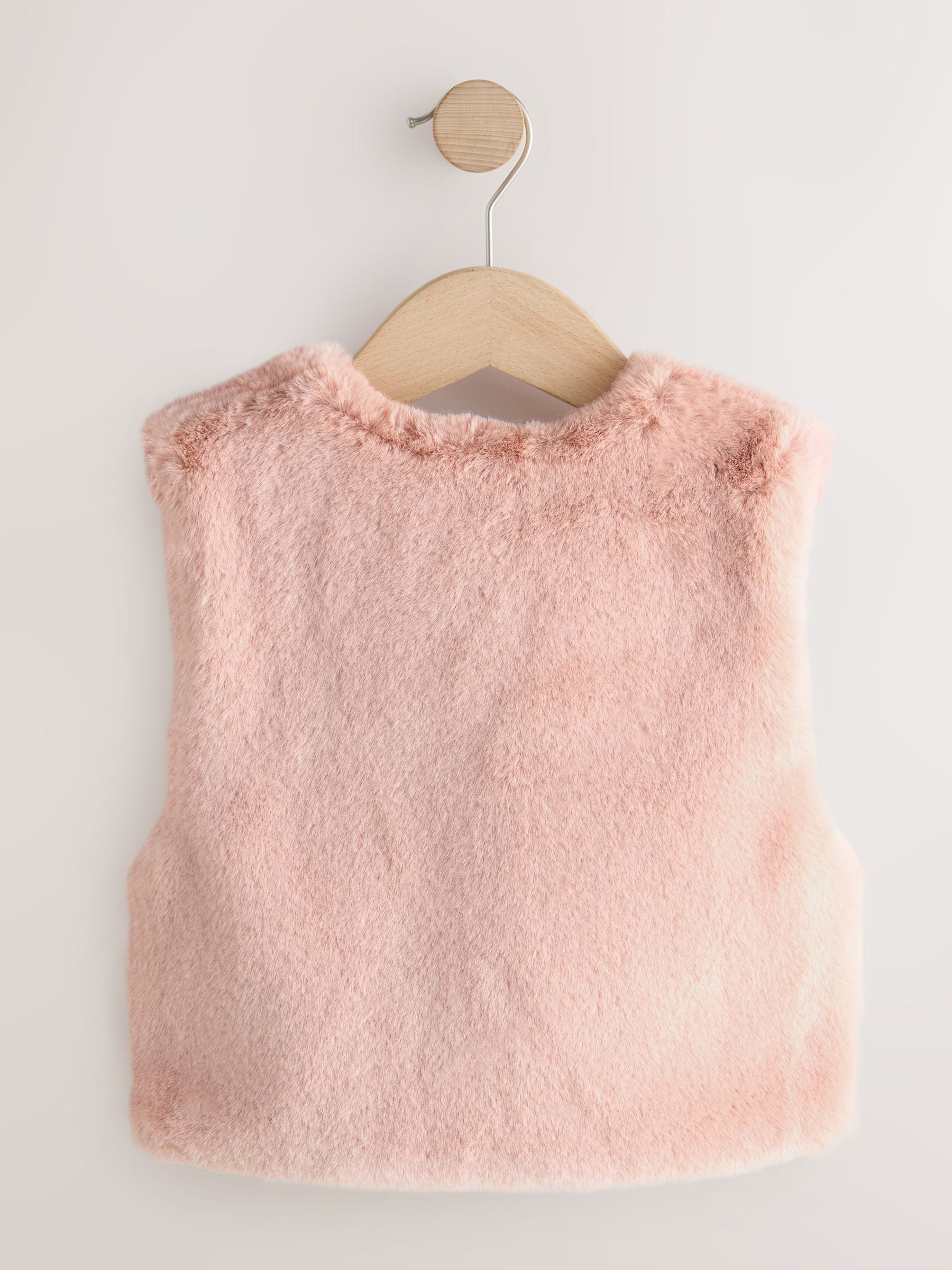Roze - Bodywarmer van imitatiebont (3mnd -7jr)
