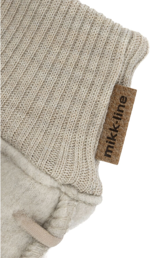 Mikk-Line Wool Mittens Melange offwhite