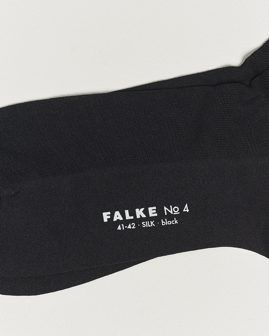 Falke No. 4 Pure Silk Socks Black