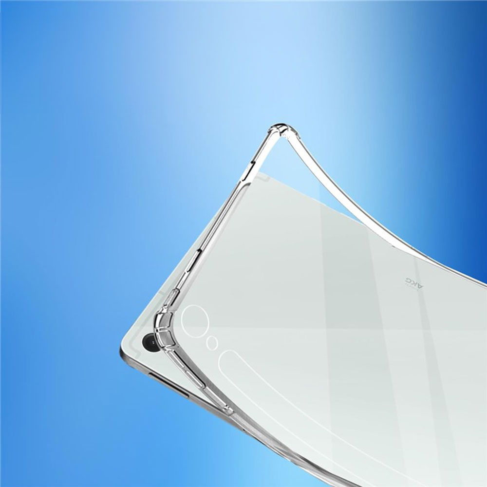 Samsung Galaxy Tab S10 Lite / S10 FE / Tab S9 FE Gummi Case Hülle Air Cushion Fallschutz   2x Display Glas - Transparent