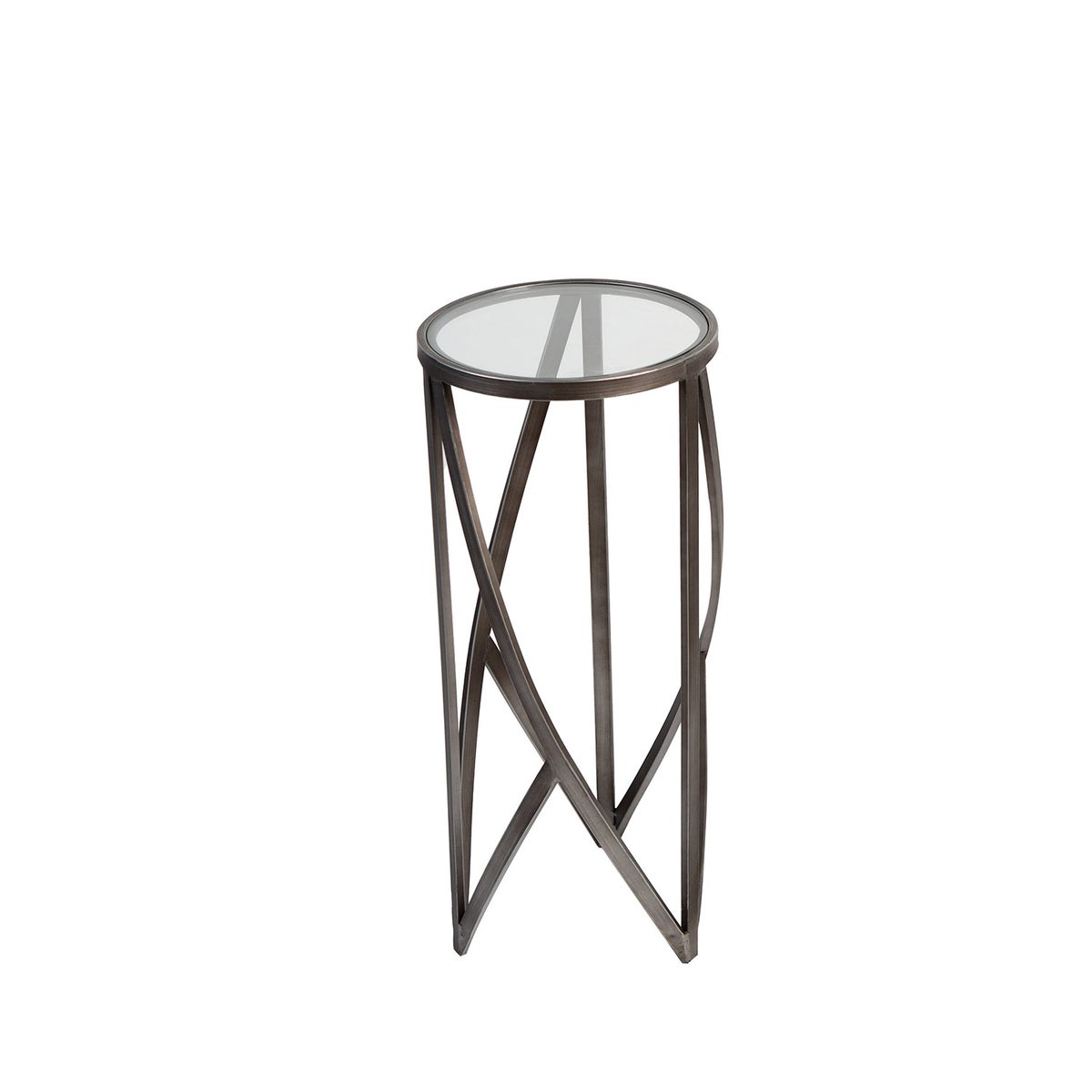 Gildezuil, 70 cm hoog, antracietkleurig, glas, metaal