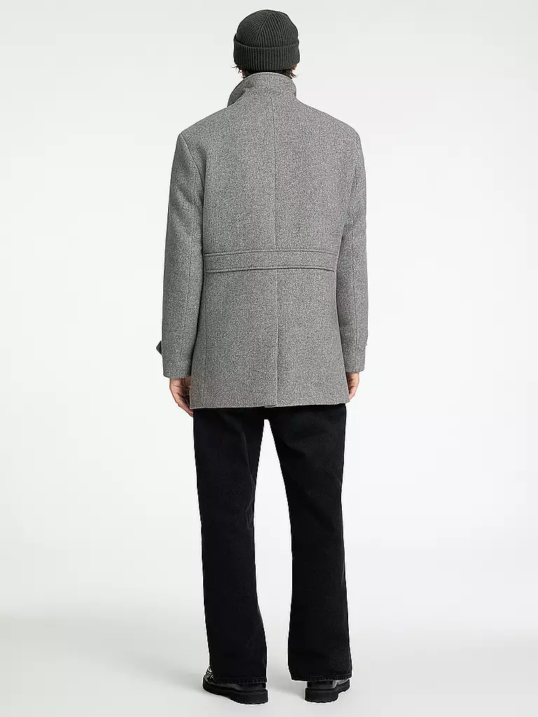 SELECTED Wollmantel SLHNEW hellgrau