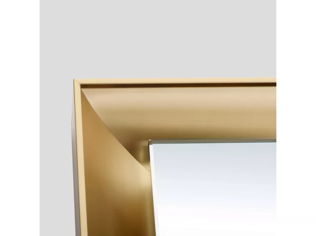 Miroir Salle de Bain CALIFORNIA - 100x80cm - Or Brossé - T° Led Variable - Tactiles On/Off & Anti-Buée - LEDIMEX