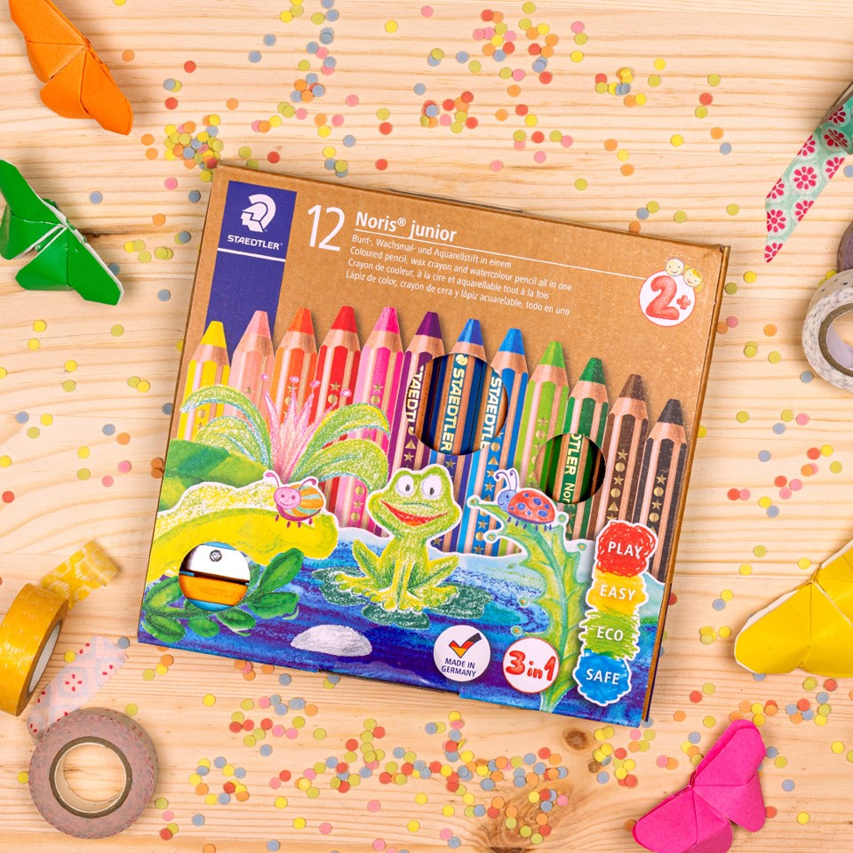 Staedtler - Noris Junior Chunky 3i1 Farveblyanter - 12 stk. (+2 år)