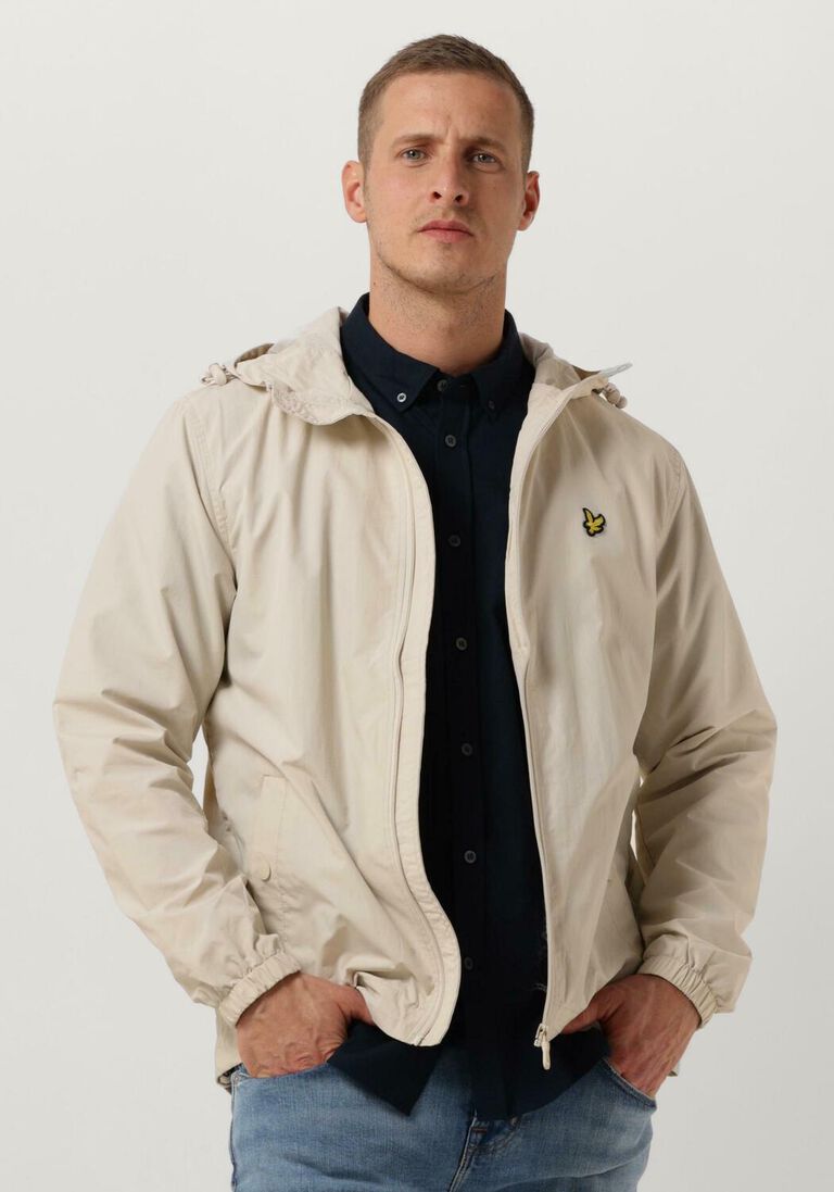 LYLE & SCOTT beige lyle & scott jack zip through hooded jacket