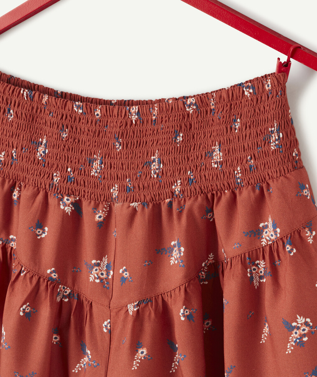 LE SHORT BORDEAUX IMPRIMÉ FLEURI EN VISCOSE RESPONSABLE
