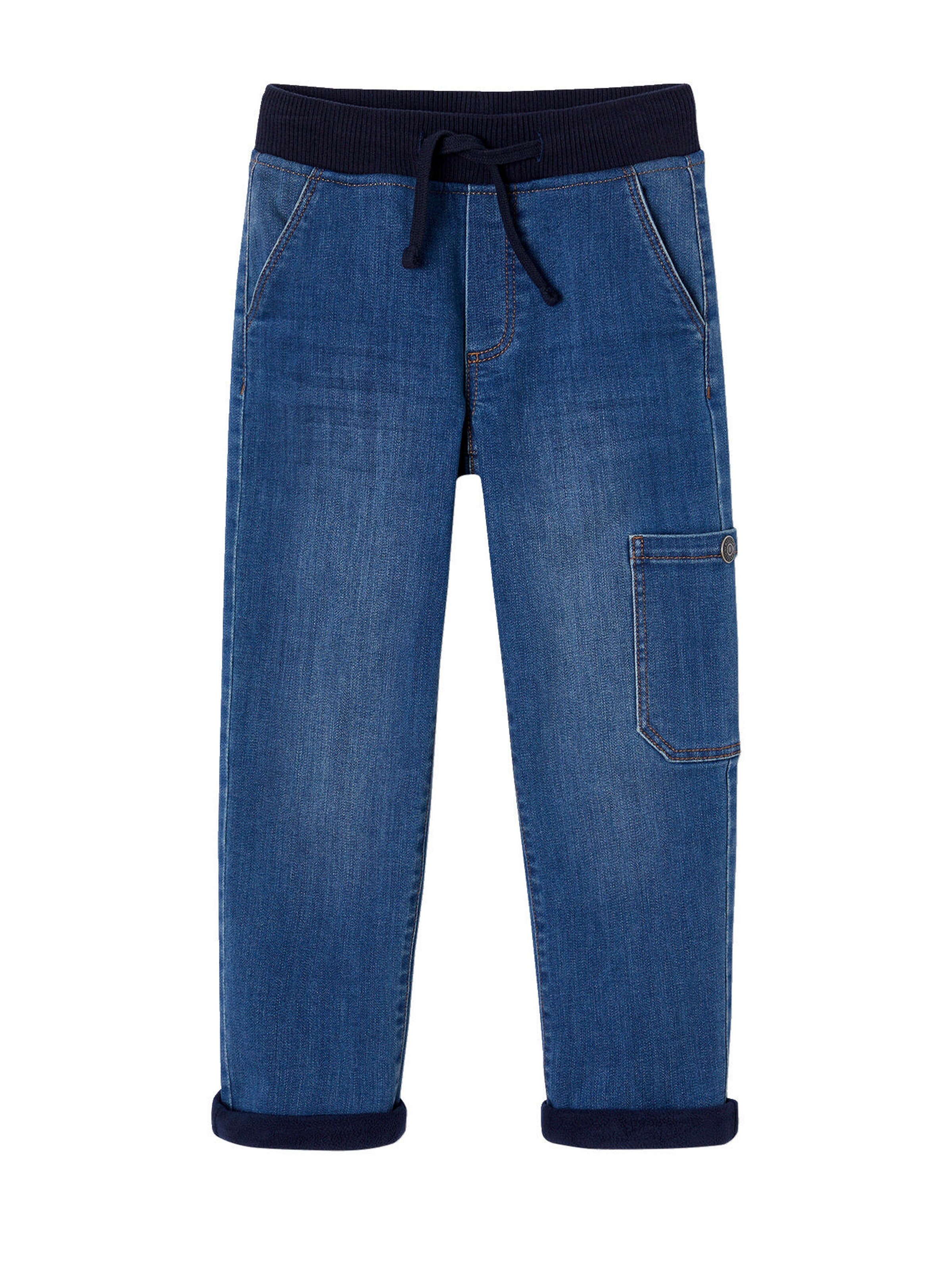 Vertbaudet Die UNVERWÜSTLICHE, robuste Jungen Thermojeans blue stone