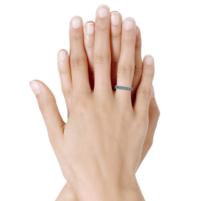 Bague Argent Rhodié Alliance Topaze