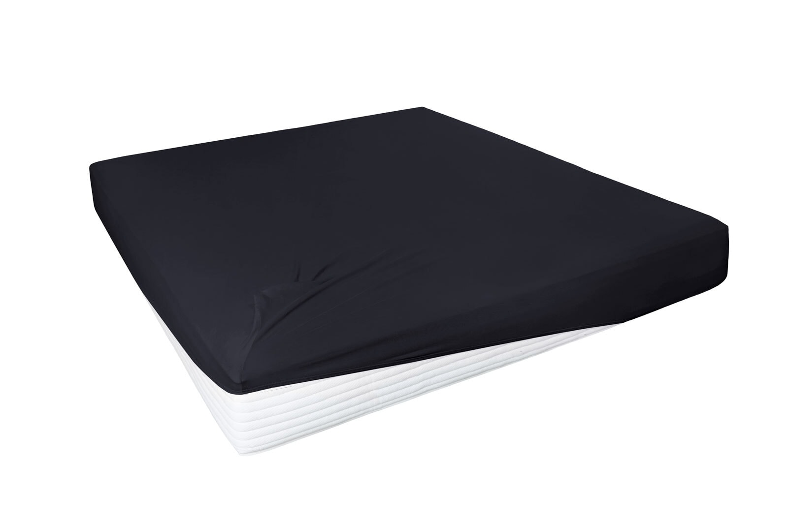 Vario Spannbetttuch Stretch Elasthan-Feinjersey 140 x 200-160 x 220 cm schwarz