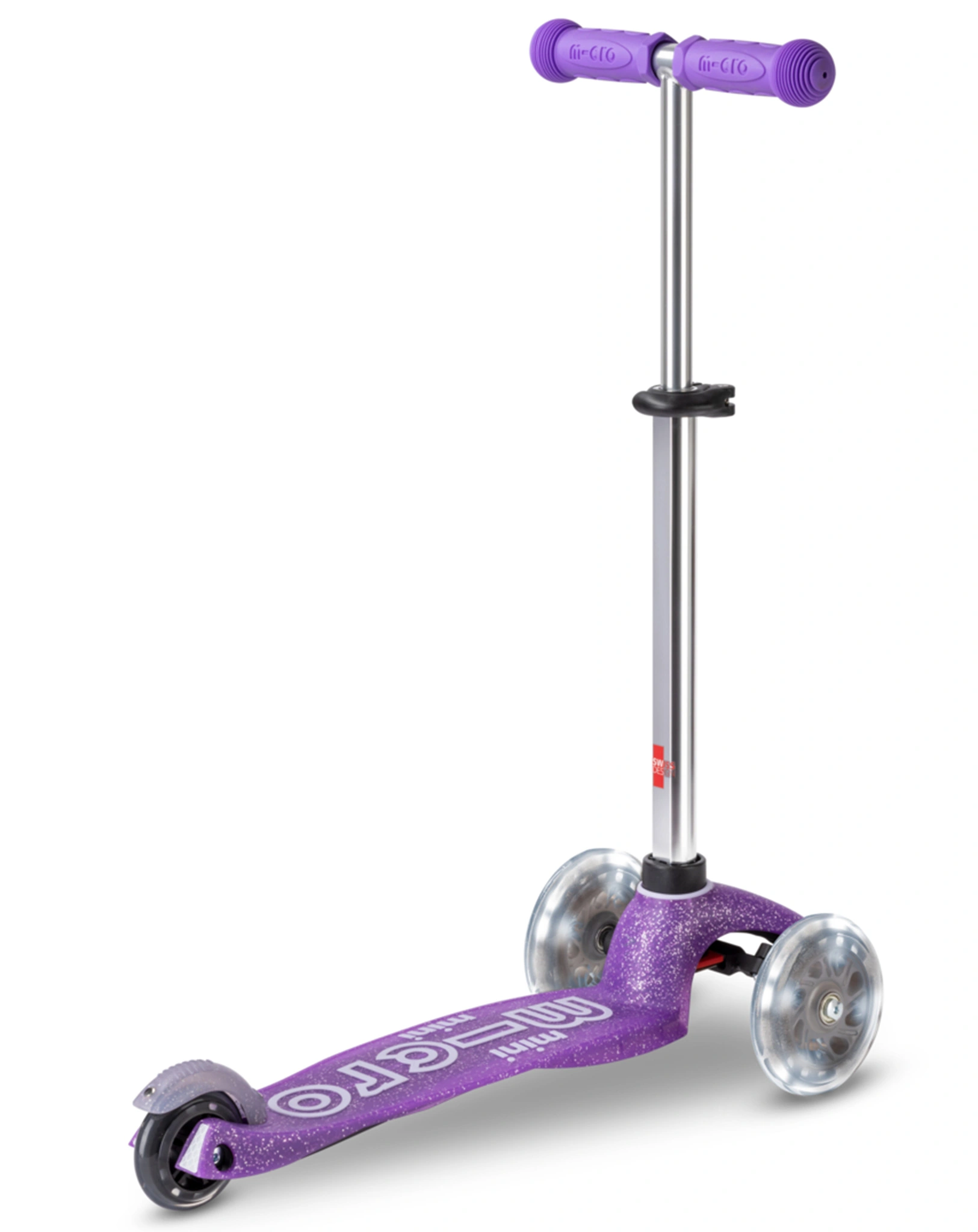 Kinder-Scooter MINI MICRO DELUXE FAIRY GLITTER LED in purple