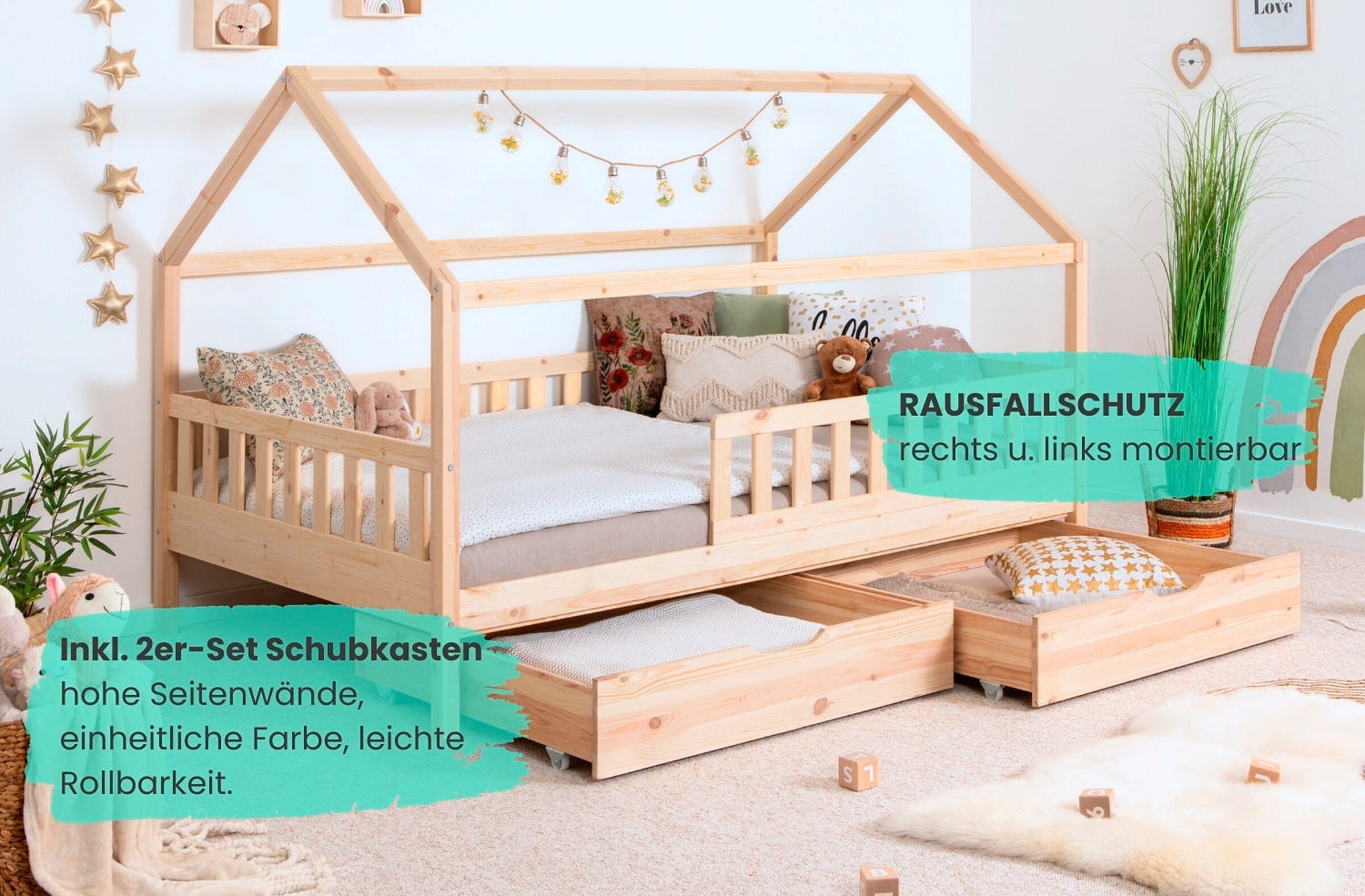 Ticaa Kinderbett Hausbett 