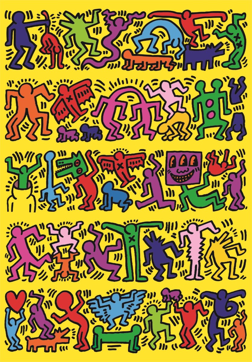 Clementoni Puslespil - Keith Haring - Novo Art - 1000 Brikker
