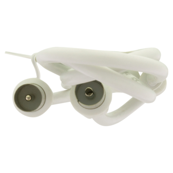Q-Link coax kabel 3CV2 HF 1 meter stekker rechtwit