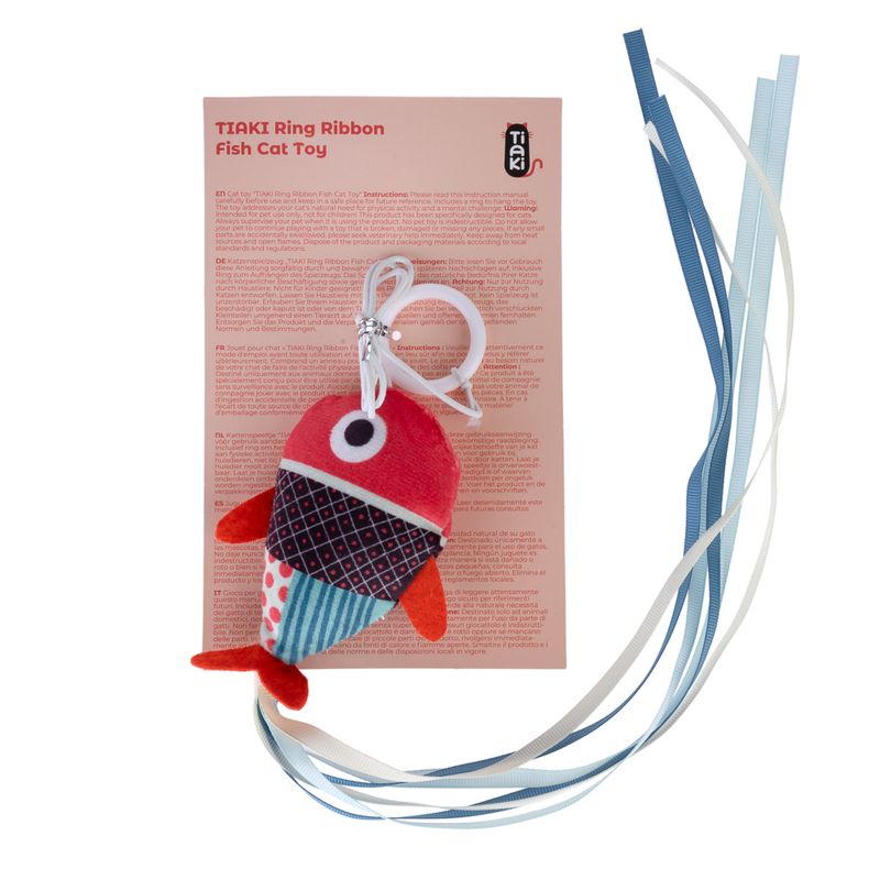 Canne à pêche TIAKI Poisson avec anneau pour le doigt pour chat