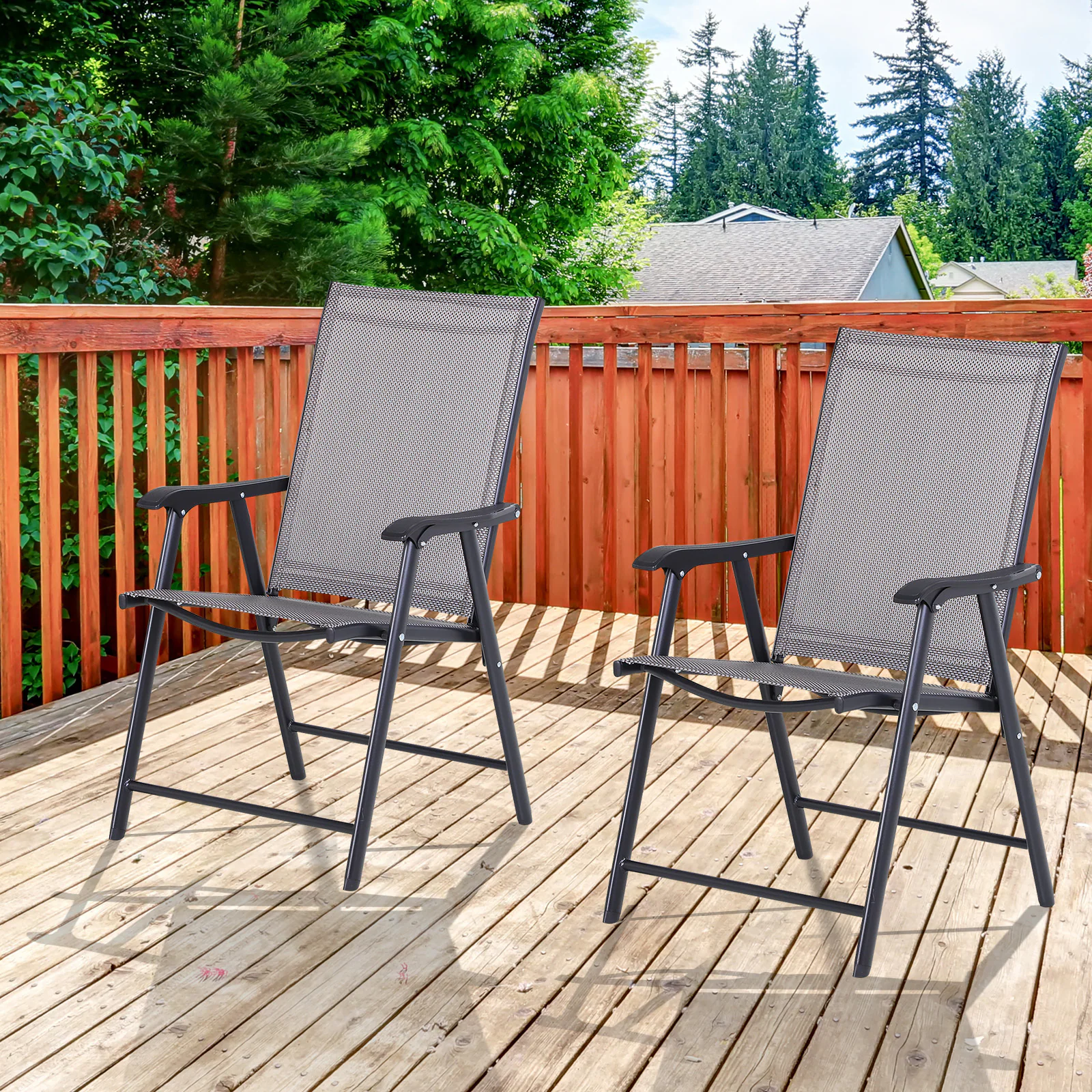 Outsunny Klappstühle im 2er Set 58B x 64T x 94H cm