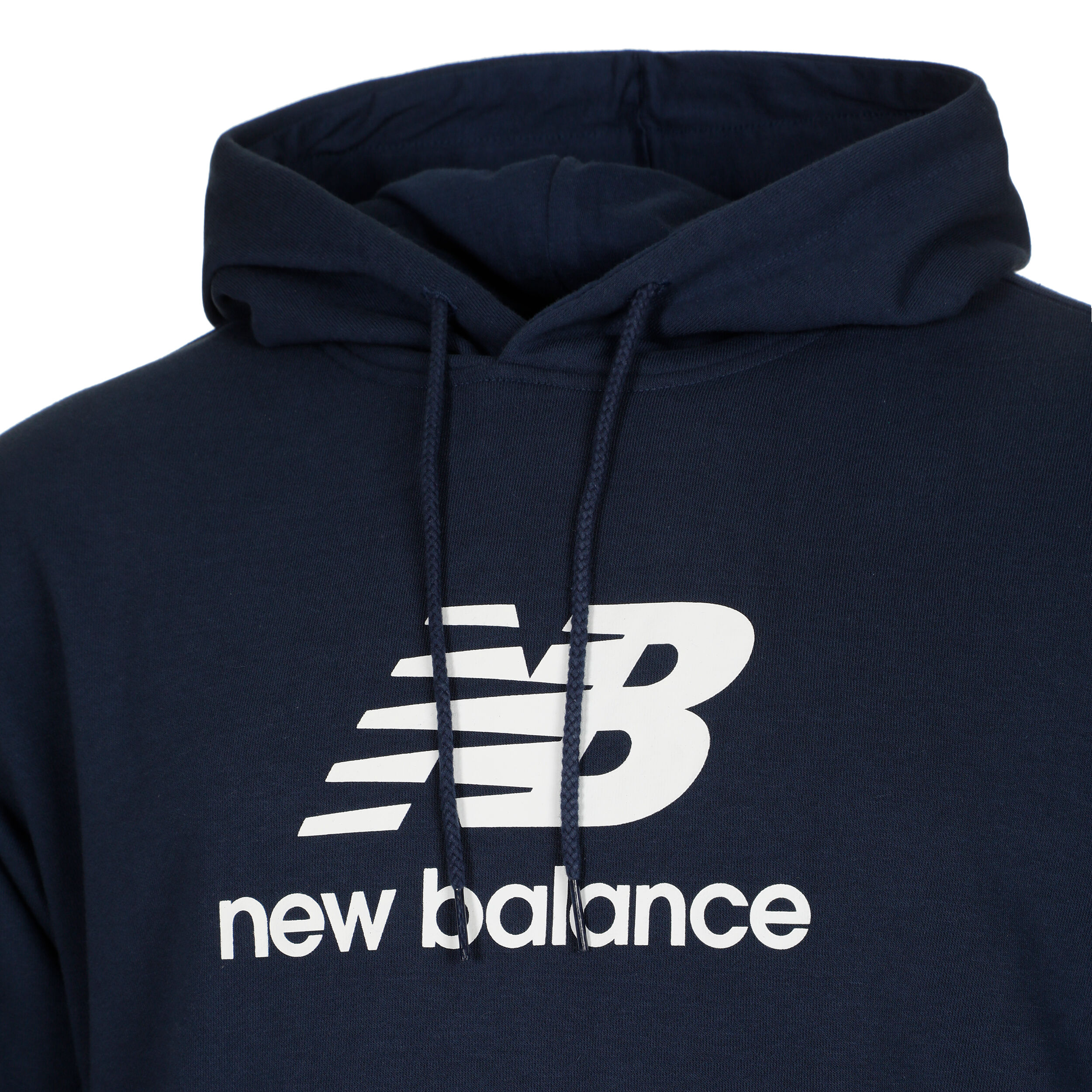 New Balance Logo French Terry Hoodie Sweat À Capuche Hommes - Bleu Foncé