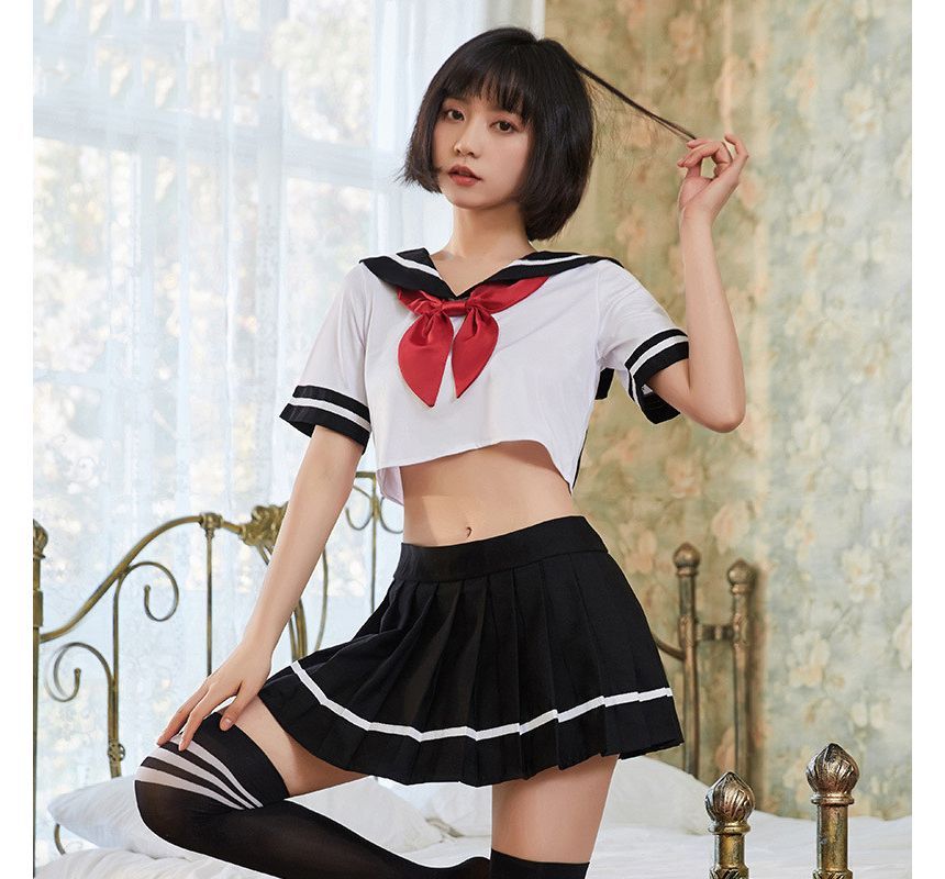 Secret Dream - Zeemanskraag Uniform Lingerie Kostuumset