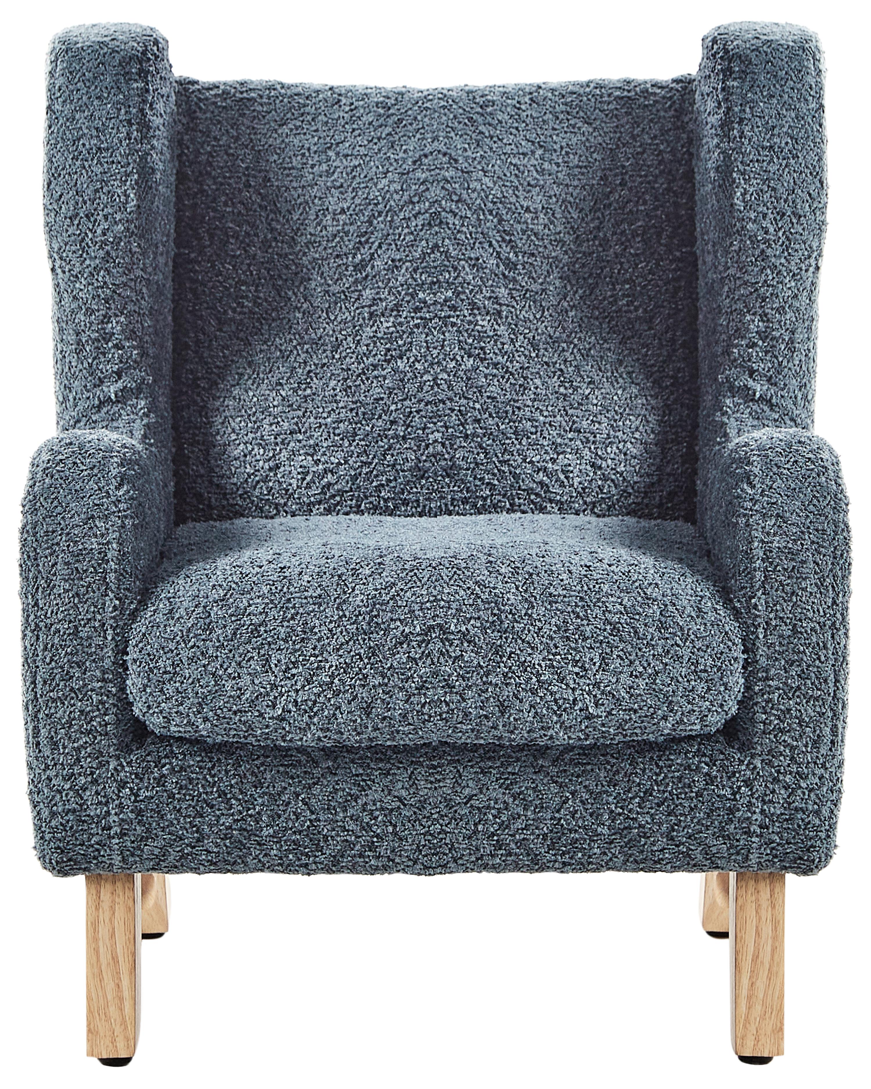 Kinderfauteuil FARUM Bouclé Donkerblauw