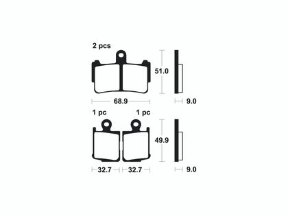 Plaquettes de freins Tecnium Trail Performance métal fritté - MFP369