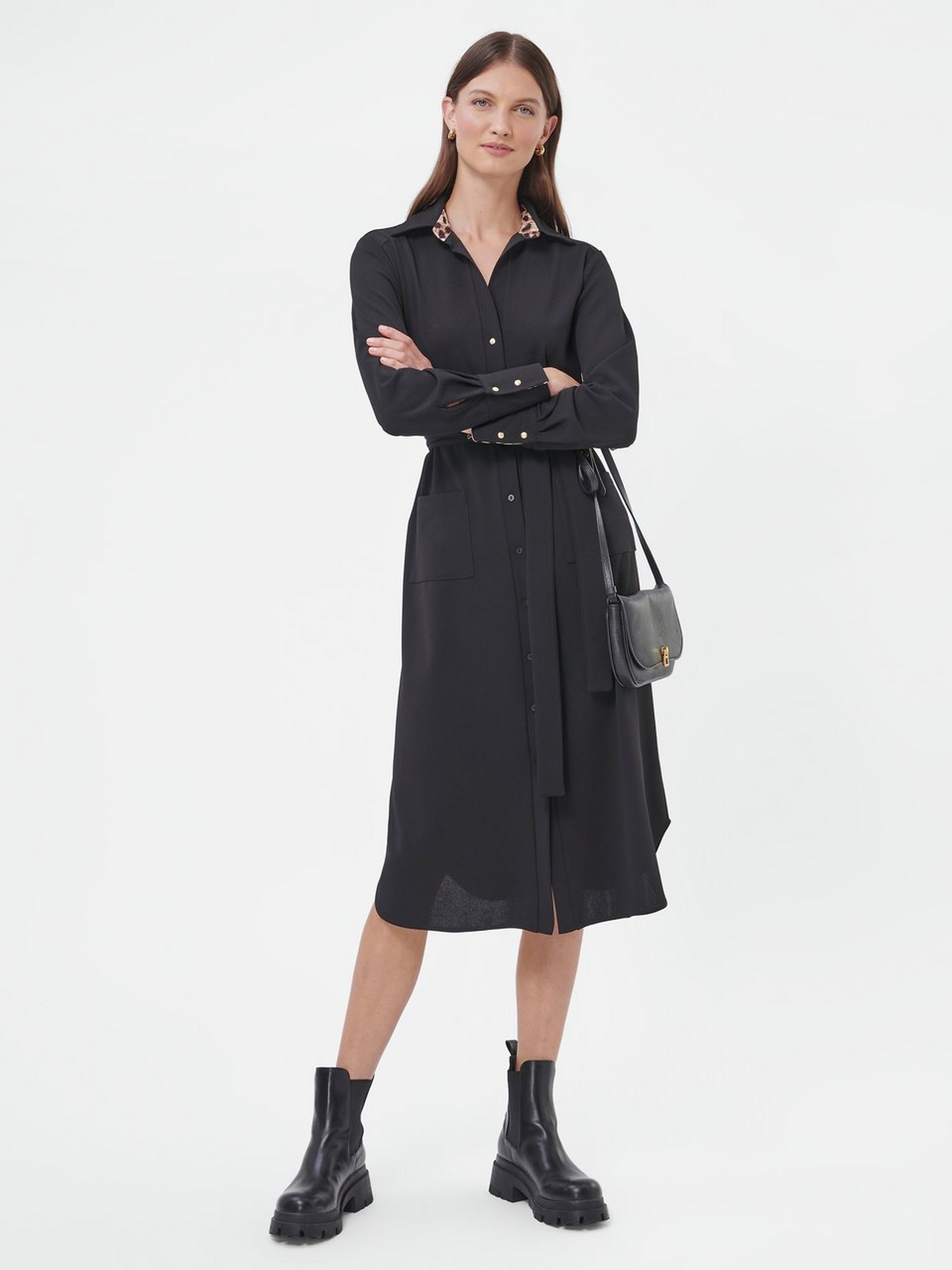 Hemdblusen-Kleid DONNA CREPE