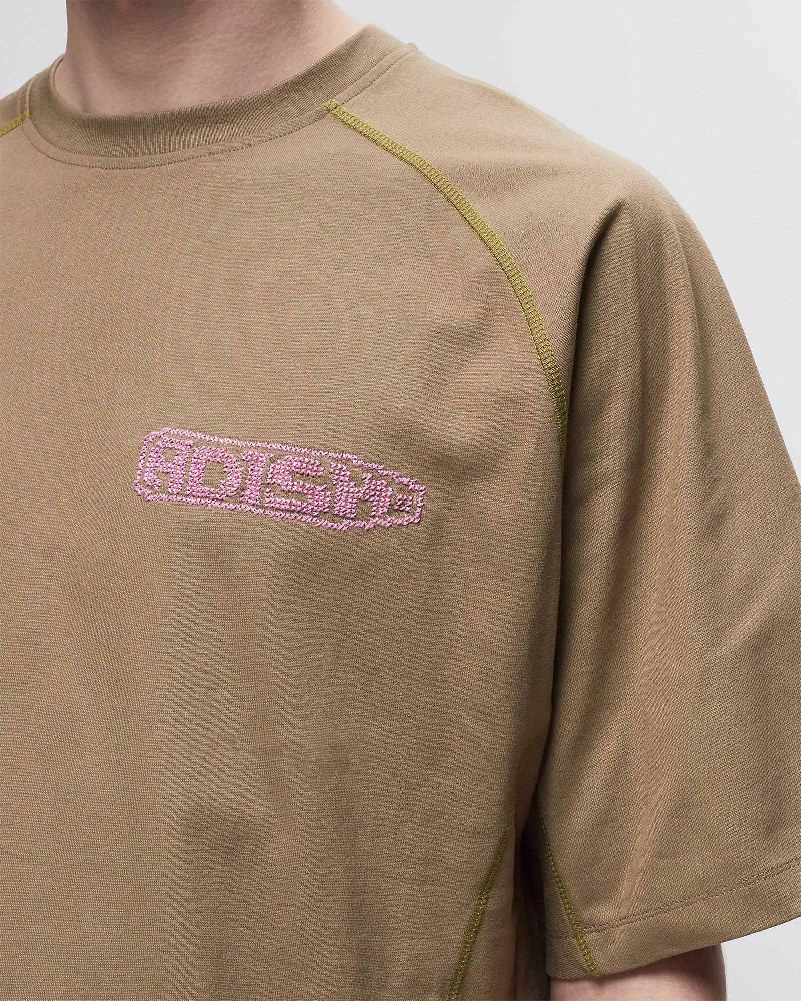ADISH Tatreez Logo Contrast Stitched Surf T-Shirt