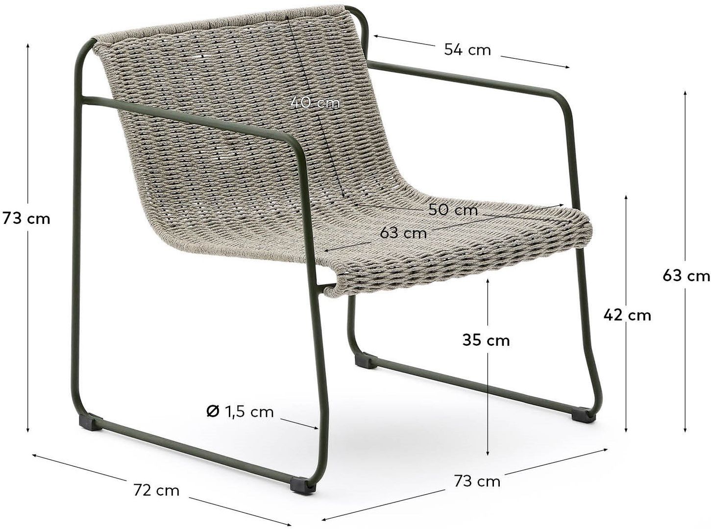 Kave Home   Maurina Outdoor Fauteuil