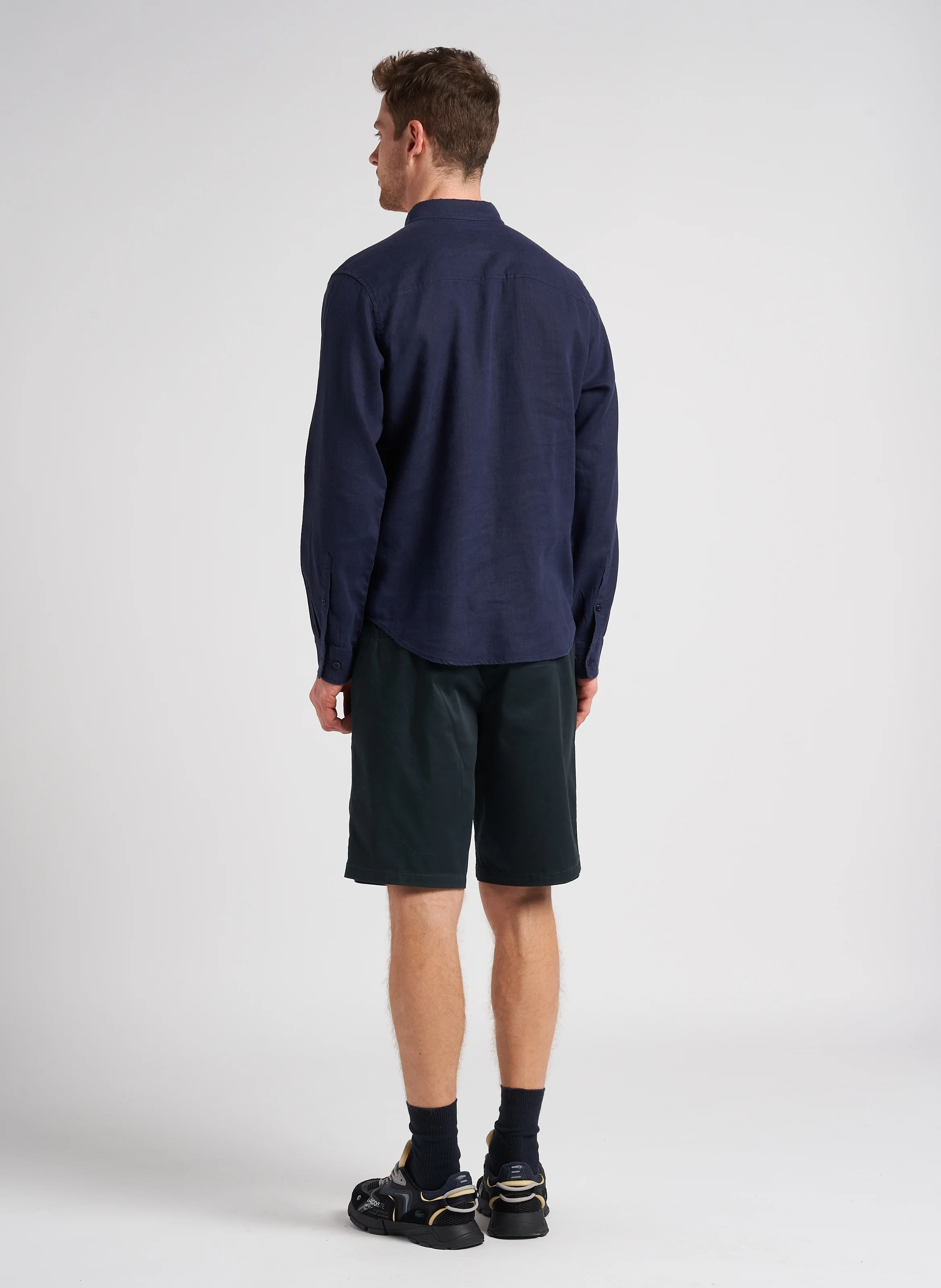 Short en coton mélangé| Gris