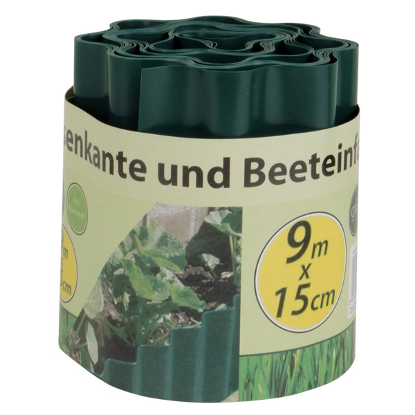 Grüner Jan Kunststoff-Rasenkante 9x0,15m
