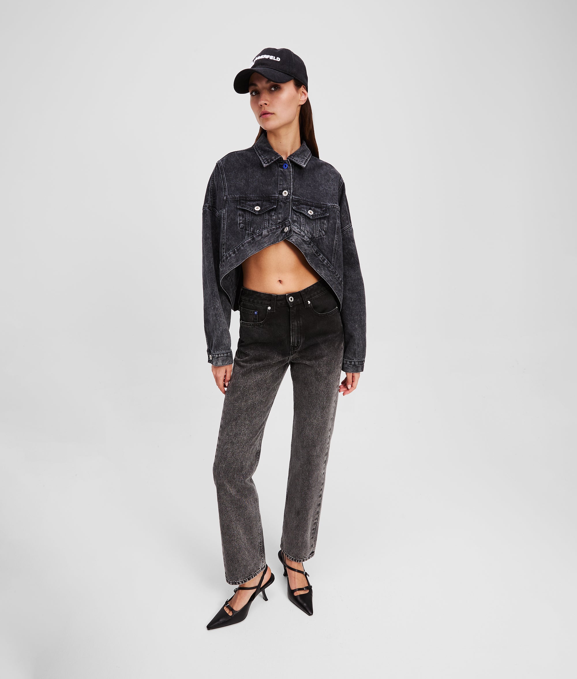 OMBRÉ HIGH-RISE STRAIGHT JEANS