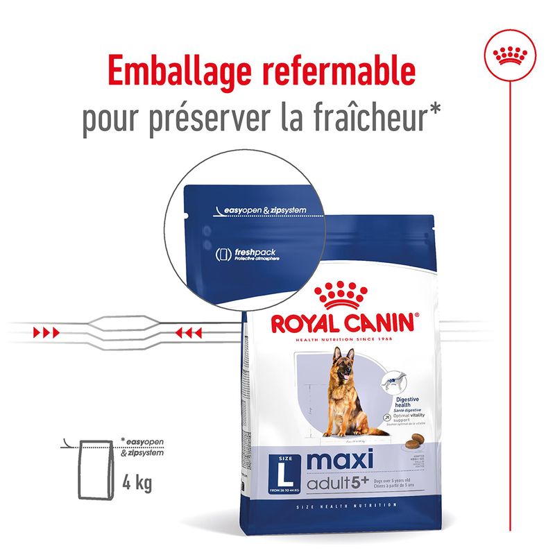 Royal Canin Maxi Adult 5+ à prix discount sur bitiba.fr