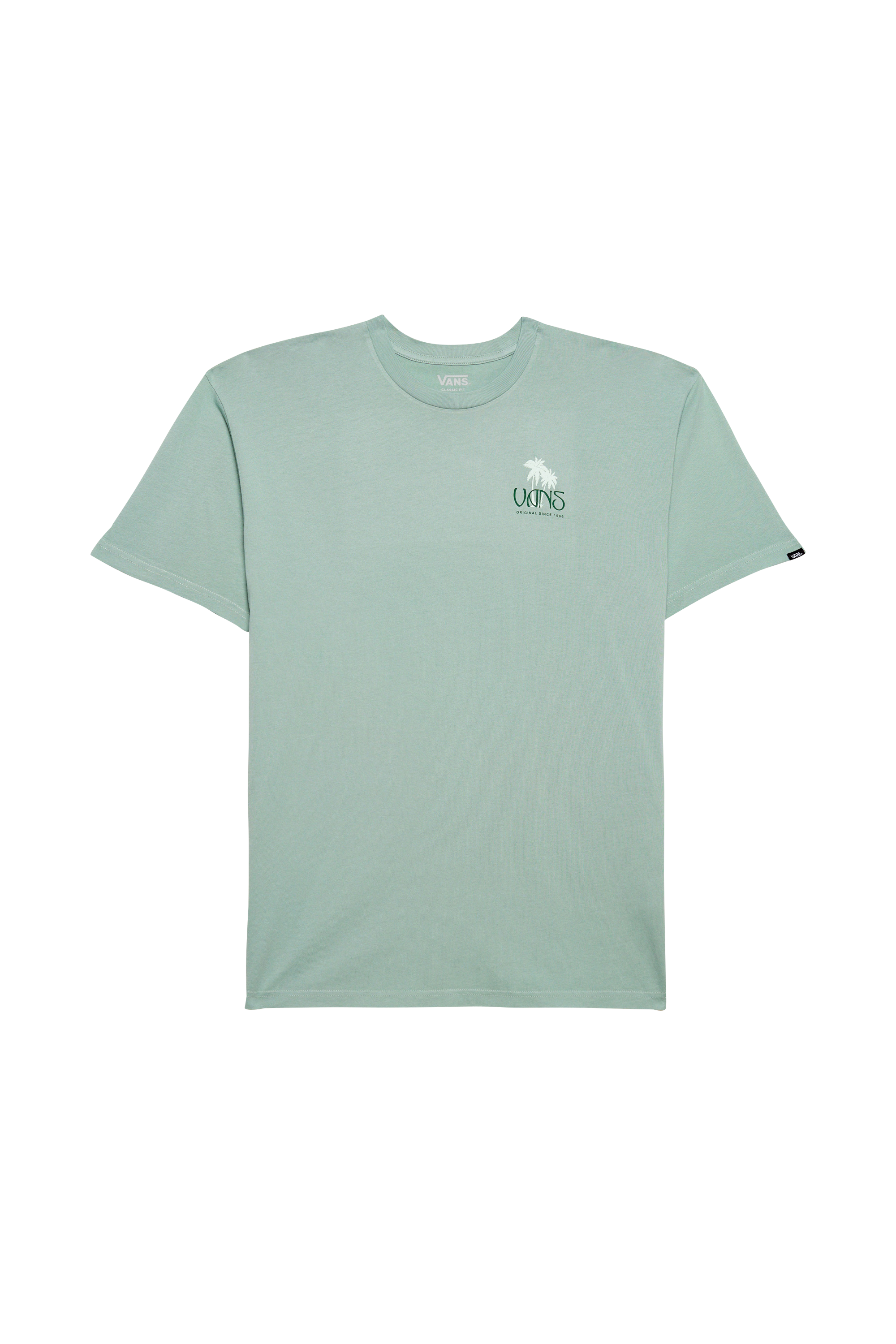 VANS T-shirt SUNSET DUAL PALM VINTAGE SS Vert
