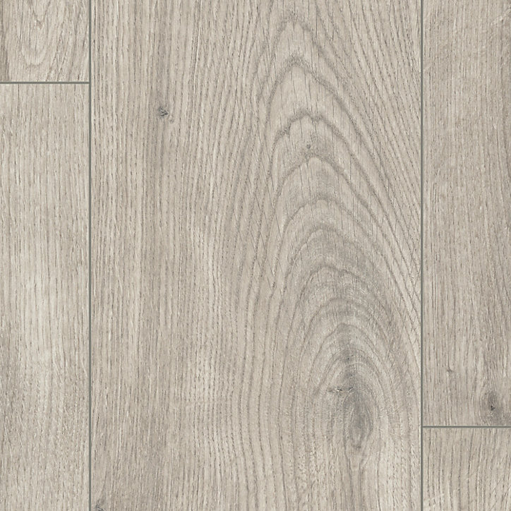 Sol stratifié clipsable Rowley chêne gris 8 mm compatible pièces humides