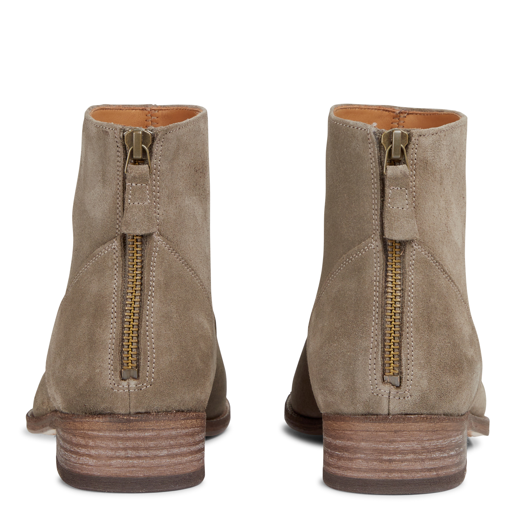 Boots plates en cuir | Kaki