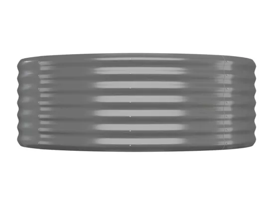 Lit surélevé de jardin Acier enduit de poudre 100x100x36cm gris