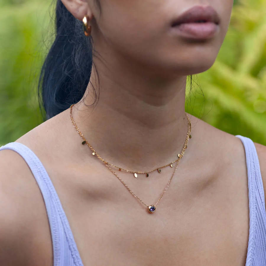 Timi Of Sweden Lia Tiny Oval Necklace Stainless Steel 1pcs