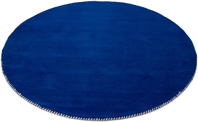 carpetfine Wollteppich »Gabbeh Lola Uni« rund 14 mm Höhe mit natürlichem Pflanzenmaterial von Hand gewebt, auch als Läufer