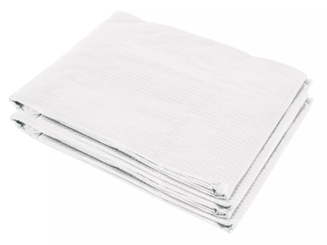 Bâche de rechange serre tunnel 18 m², bâche dim. 6L x 3l x 2H m PE anti-UV imperméable 12 fenêtres + porte enroulable zippée blanc