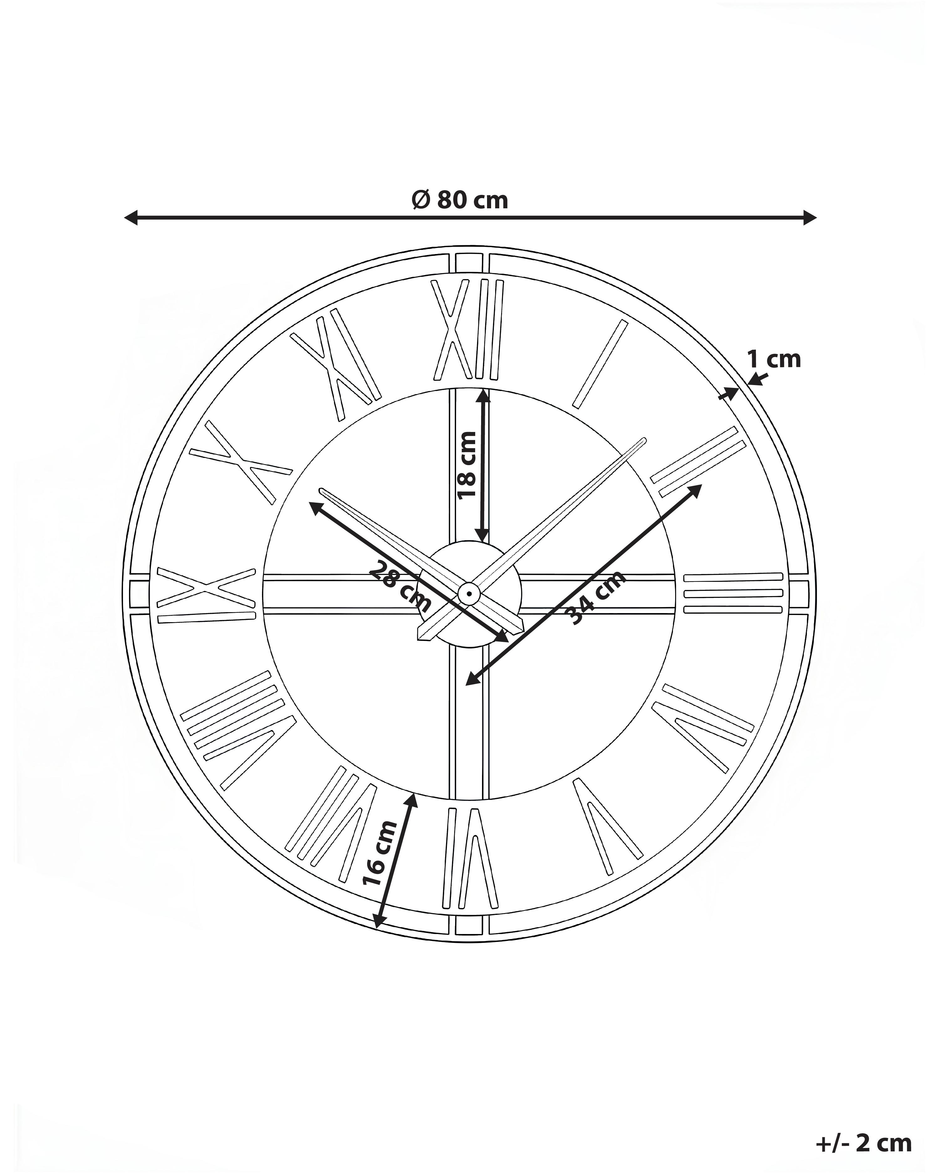 Wandklok PERIGNY 80 cm Metaal Zwart