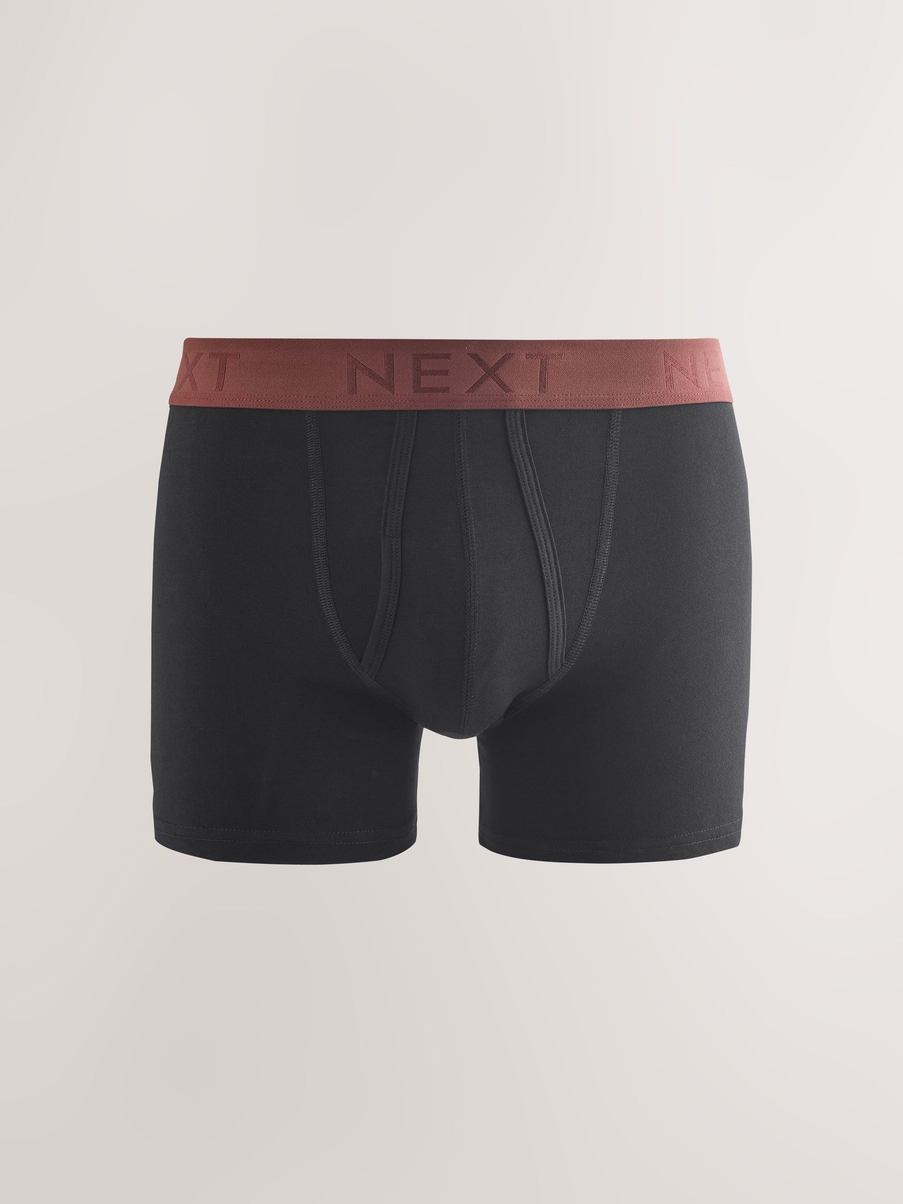 Zwarte en blauwe/bruine taillebanden - Standaard - 10 Boxershorts zonder plooi