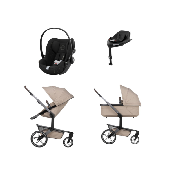 Joolz Day 5 Kinderwagen 2-in-1 - Navy Blue | Cybex Cloud T Plus Autostoeltje - Sepia Black | Cybex Base T - Black