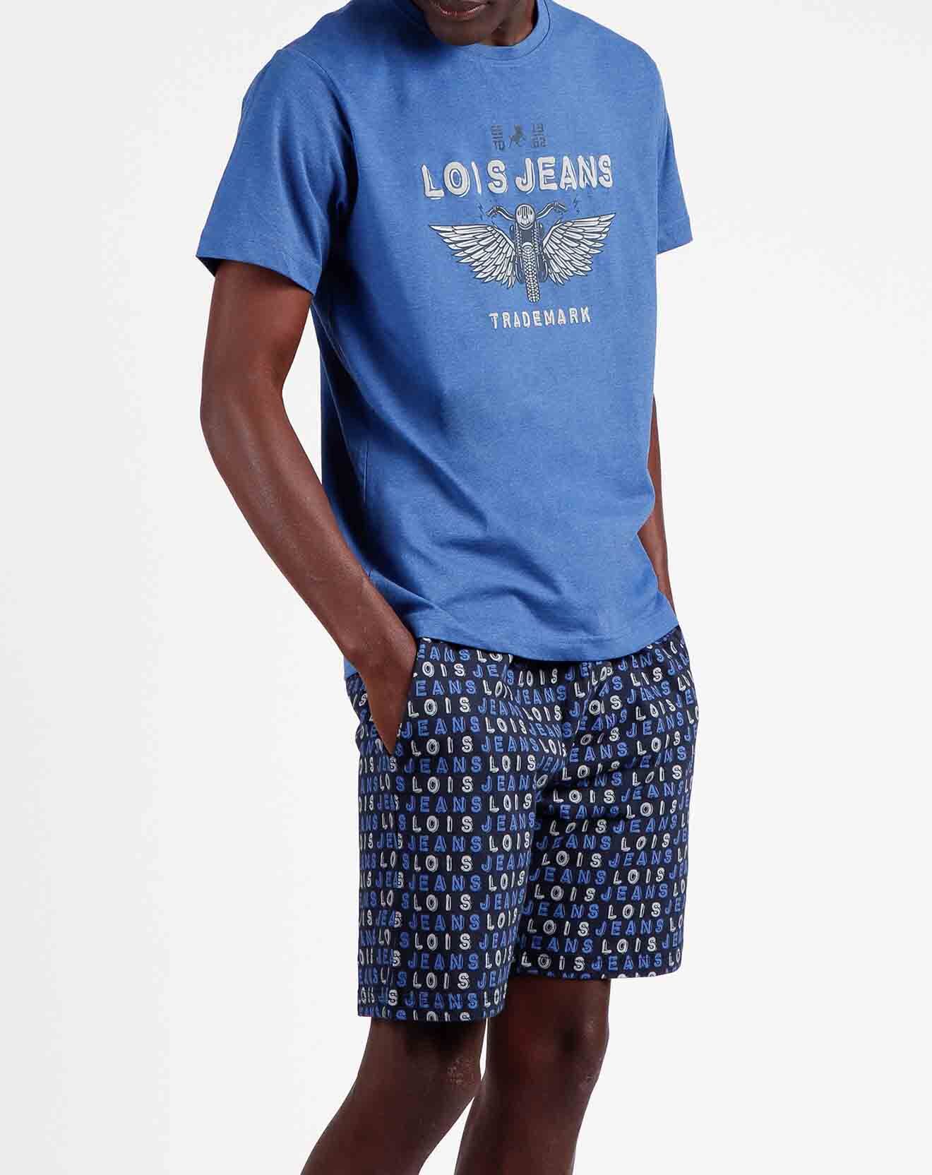 Lois Pyjama T-Shirt & Short Idris bleu
