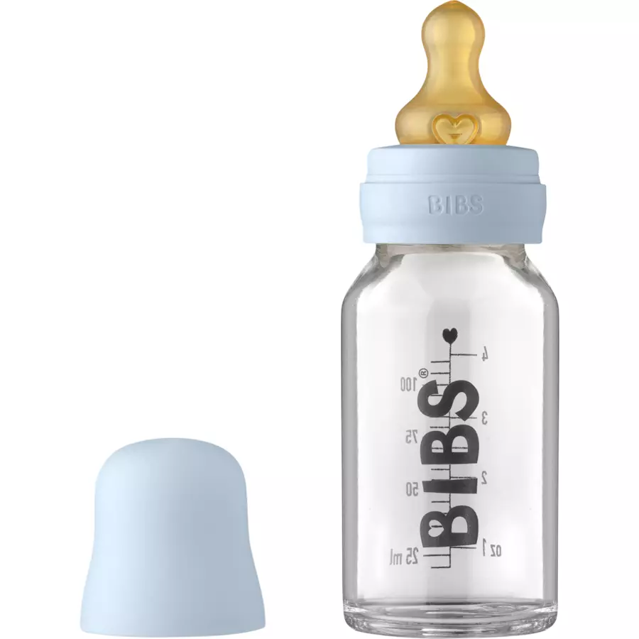 BIBS® Babyflasche Complete Set 110 ml, Baby Blue