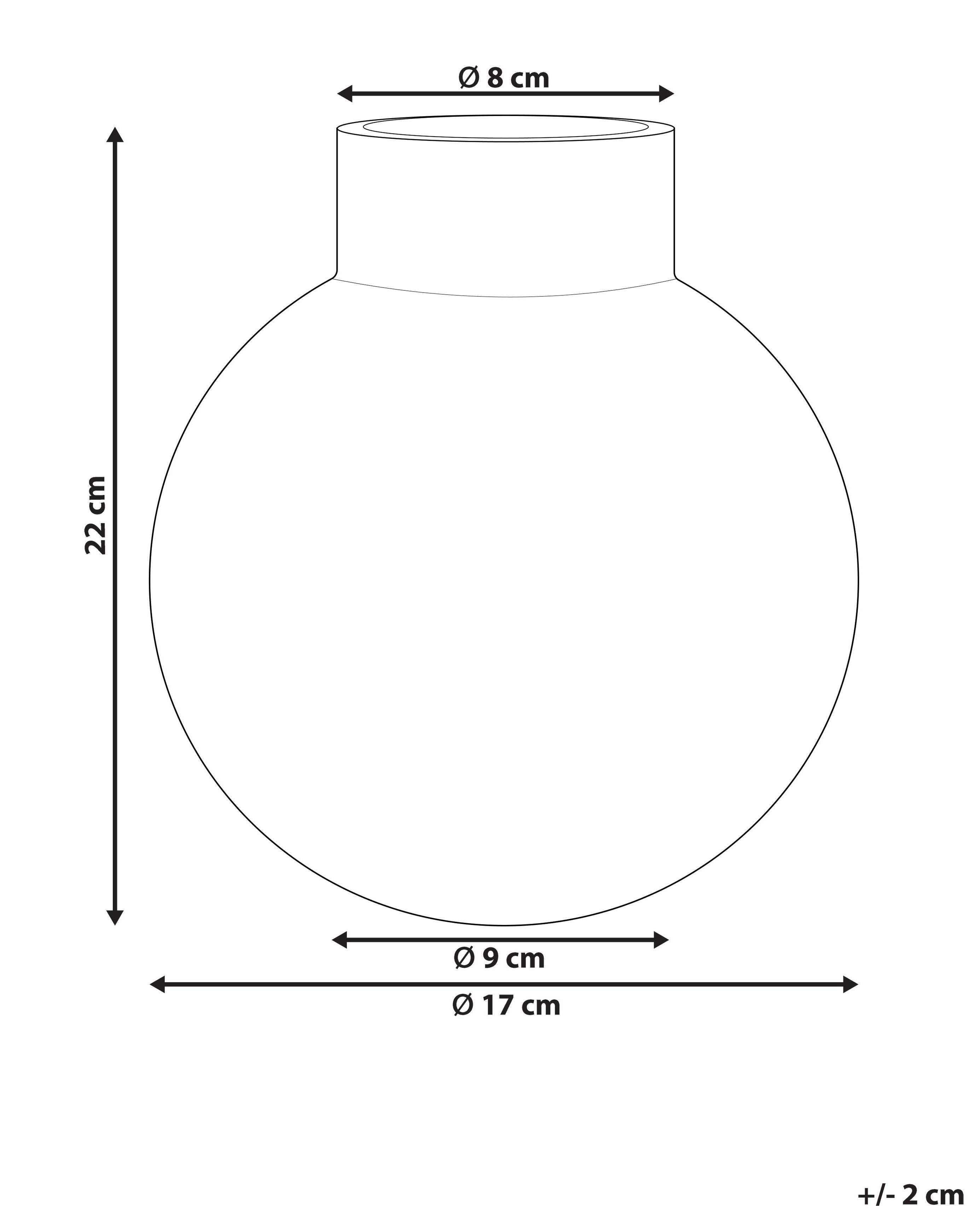Bloemenvaas POLYDROSOS Glas 22 cm Grijs